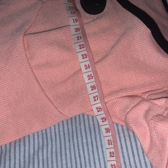 Pink ribbed short tee - Picture 6 of 6